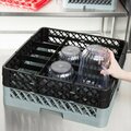Noble Products 9-Compartment Gray Full-Size Glass Rack with 2 Black Extenders 274RK92